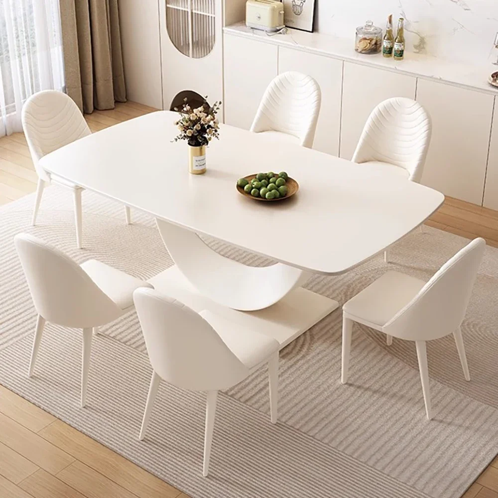 

Study High Italian Dinning Table Set 6 Chairs Design Coffee Tables Waterproof Organizer Muebles De Cocina Auxiliary Furniture