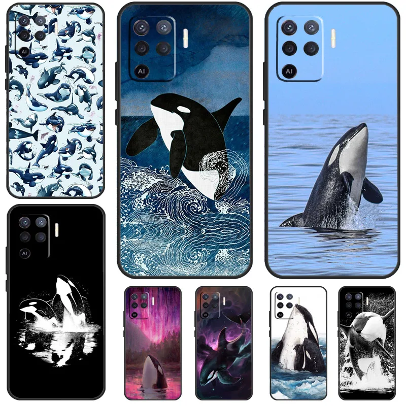 Killer Whale Orca For OPPO A58 A78 A98 A17 A57 A77 A16 A76 A96 A74 A94 A5 A9 A15 A52 A72 A93 A53 A54S Case