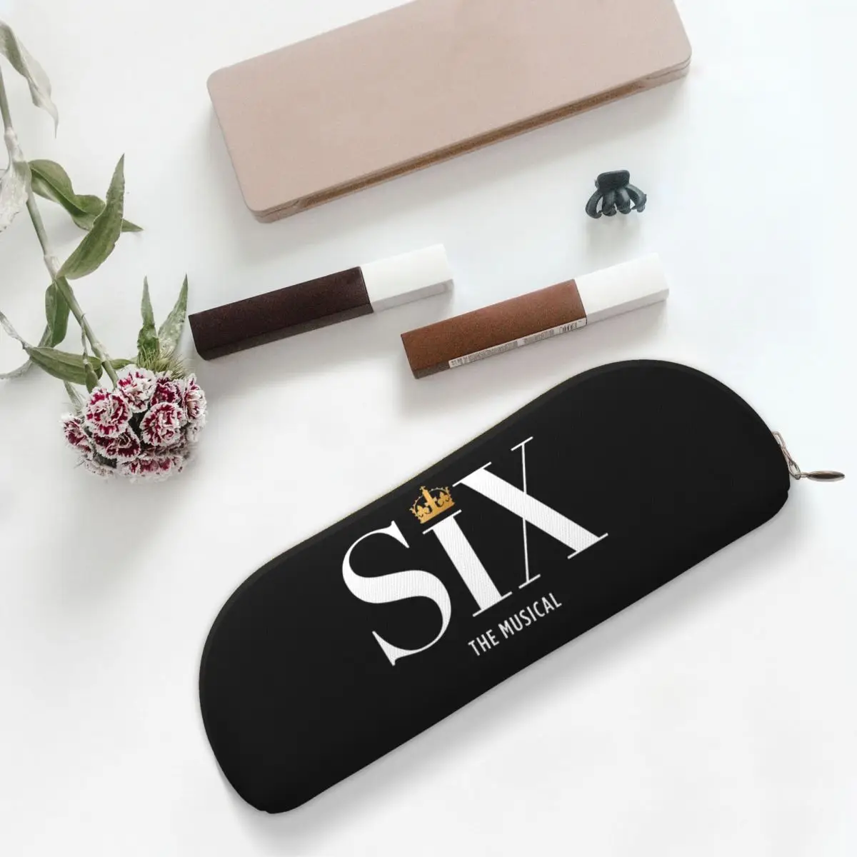 

Six The Musical Pencil Cases Pen Holder Storage Stationery Supplies Large Capacity Pen Box Pencil Bag for Boy Girl Gifts