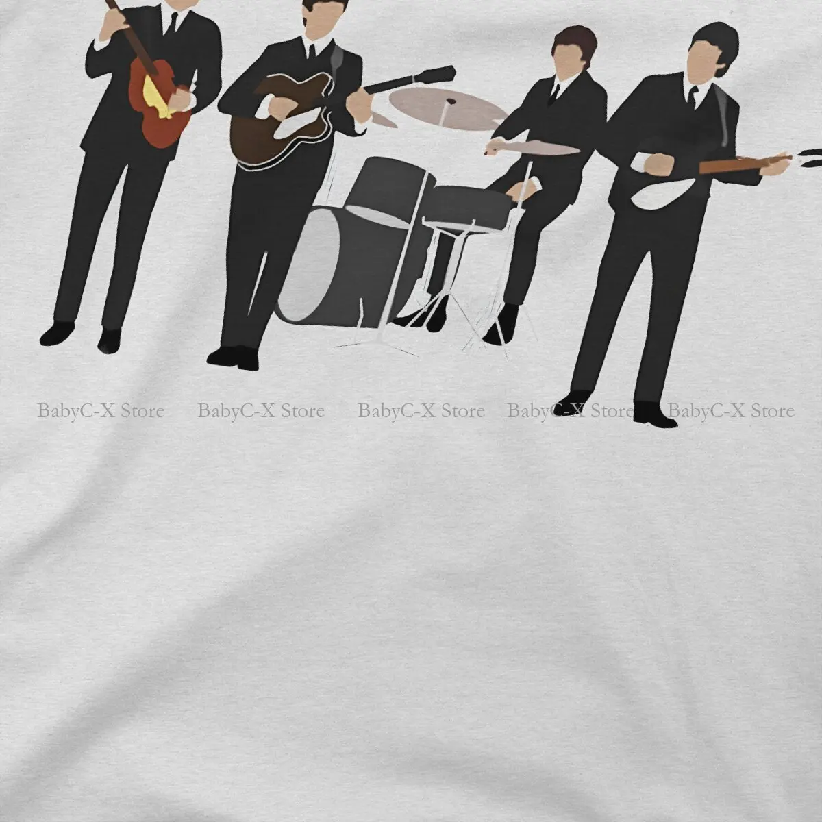 Vintage Retro Line Up Unique TShirt The Beatle Band Top Quality New Design Graphic  T Shirt Short Sleeve