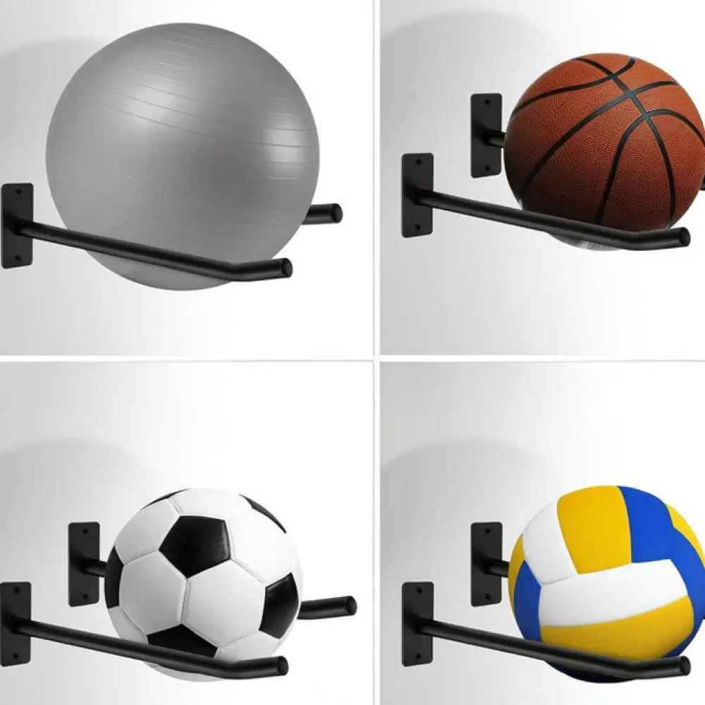 Metal Ball Storage Rack Wall Mount Basketball Display Stand Home Garage Organization Equipment Holder Sport Accessories