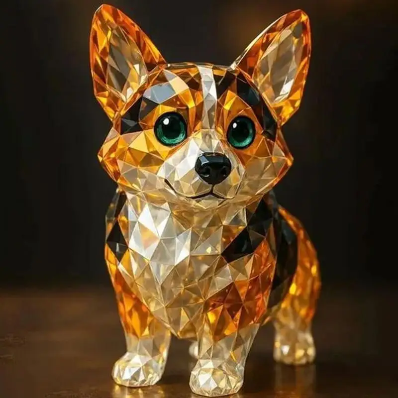 Crystal Figurine Table Top Ornament Home Decor Handcrafted Collectibles Portable Space-Saving Sculpture For Table Desk Room Home - Image 5