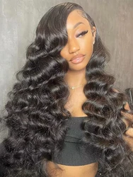 Perruque Lace Front Wig Body Wave naturelle, cheveux humains, pre-plucked, sans colle, pre-plucked, HD, 13tage, prêt à l'emploi, pour femmes