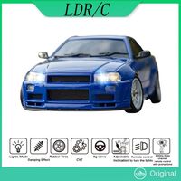 LDRC 1899 1/18 RC Drift Car LD1899 GTR Mode R34 2.4GHz RWD with Gyroscope on-Road Alloy Body Shell Racing  for Boys Gifts