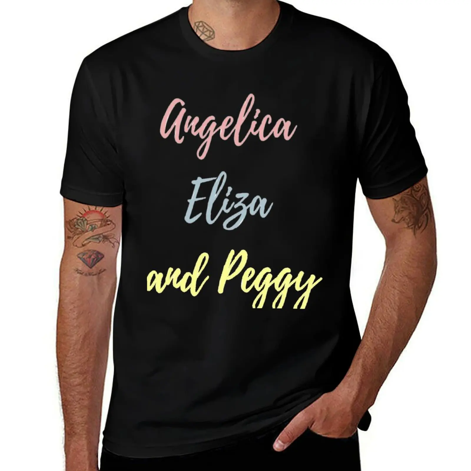 

Angelica, Eliza and Peggy T-Shirt funny costumes Clothing plus size clothes mens graphic t-shirts pack