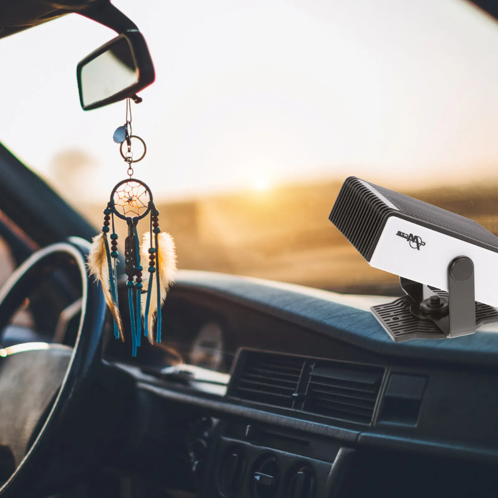 

Car Heater Defroster 12V Dc Plug and Play Portable Warm Cool Dual Function High Temp Cooling Port Non Slip Base Safe Driving