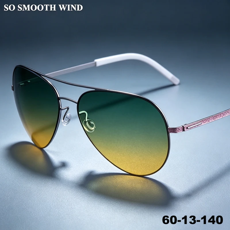 Men Women Brand Design Sun Glasses Ultralight Driving Anti Glare Spectacles Double Beam Polarized Titanium Oval Round Sunglasses