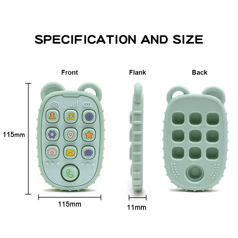 Baby Soft Silicone Nursing Teethers Phone Shape Teether BPA Free Remote Control Infant Soothing Teething Toys Baby Accessories