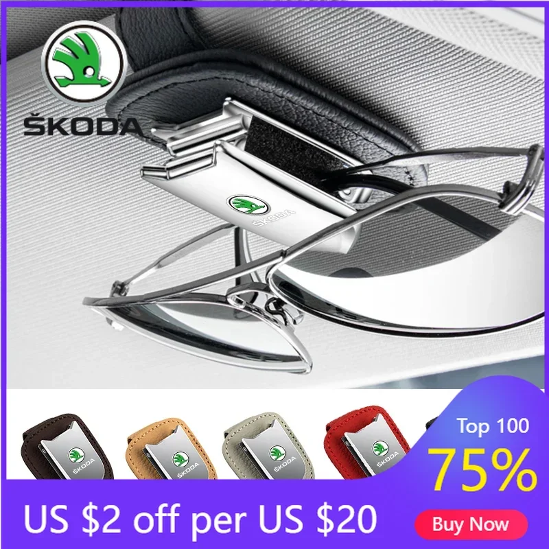 

For SKODA Car Multi-function glasses clip For Skoda Rapid Octavia A7 A5 Fabia Nissan Qashqai J11 Juke X trail Mitsubishi asx Acc