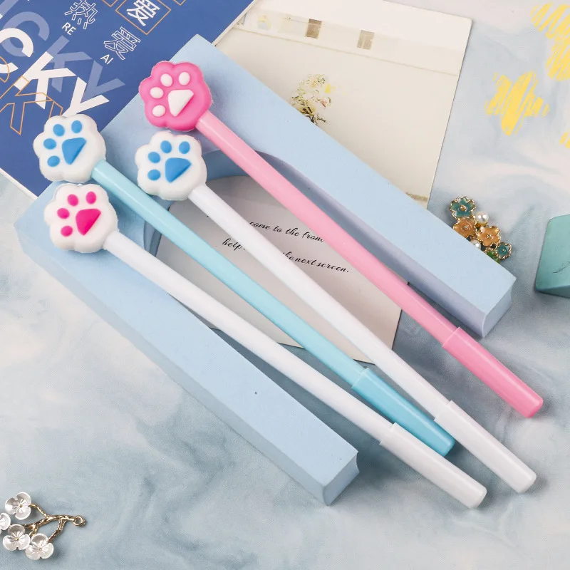 Wholesale Cute Claw Cat\'s Claw Gel Pen Children\'s Stationery Writing Pen Black Office Kawaii Office School Supplies