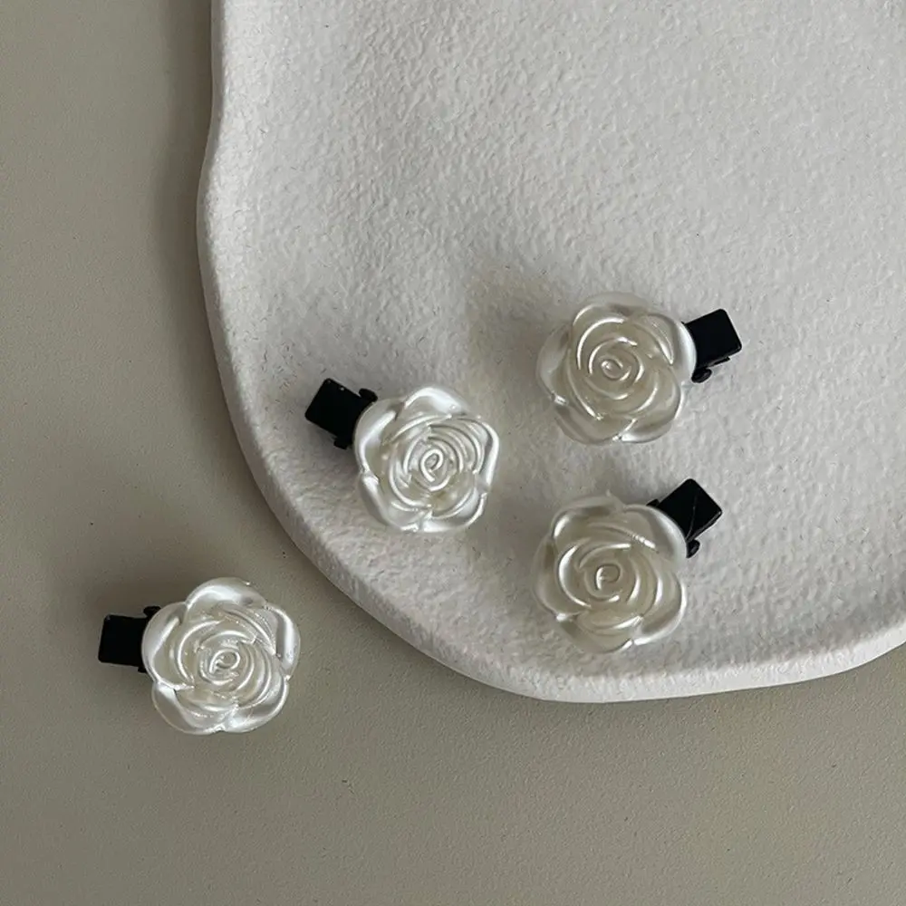 Sweet Duckbill Side Clips Non-slip Rose Flower For Girls Korean Style Barrettes Camellia Small Hair Pins Women Hair Clips