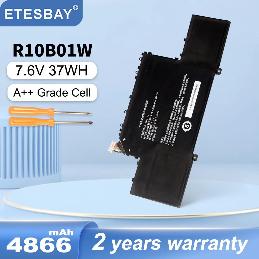 

ETESBAY R10B01W Laptop Battery For Xiaomi Air 12.5 Inch 161201-01 161201-AA 15.6" 13.3" Notebook 4 Cells 4866mAh/37WH