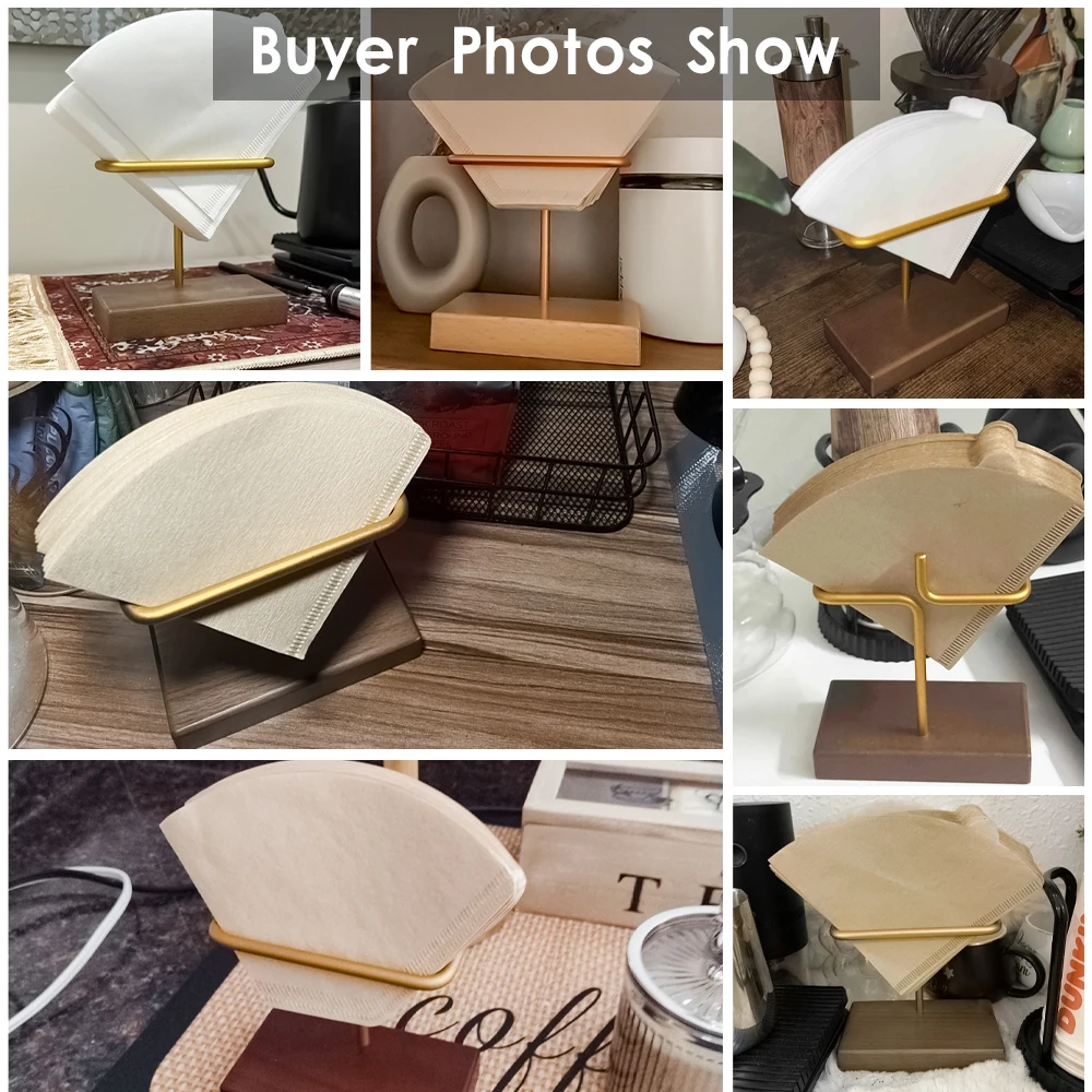 Holz filter Papier regal Filter papiere Aufbewahrung halter Stand Kaffee Werkzeuge Haushalt Kaffee Zubehör Barista Werkzeug