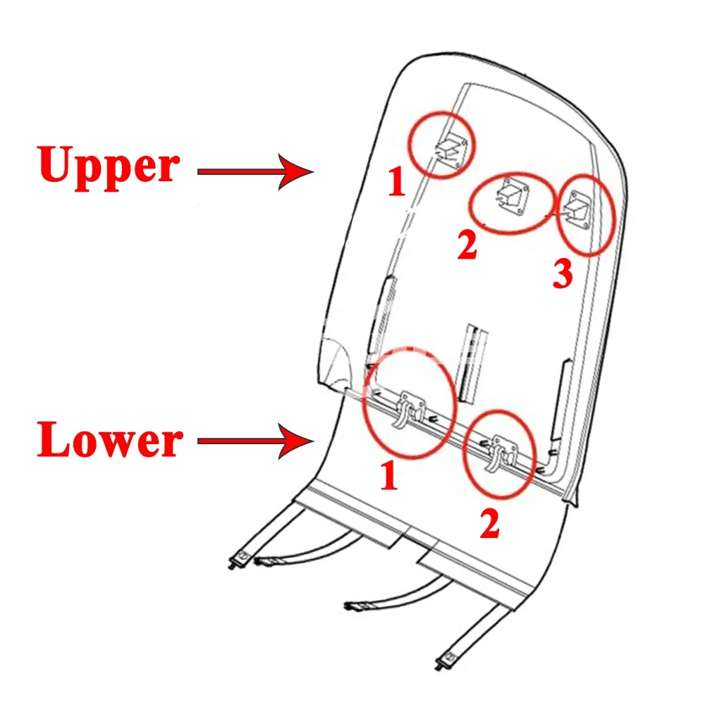Car Seat Backrest Cover Fastener Clip Bracket Fixing Buckle For Porsche Cayenne 955 957 2003 2004 2005 2006 2007 2008 2009 2010