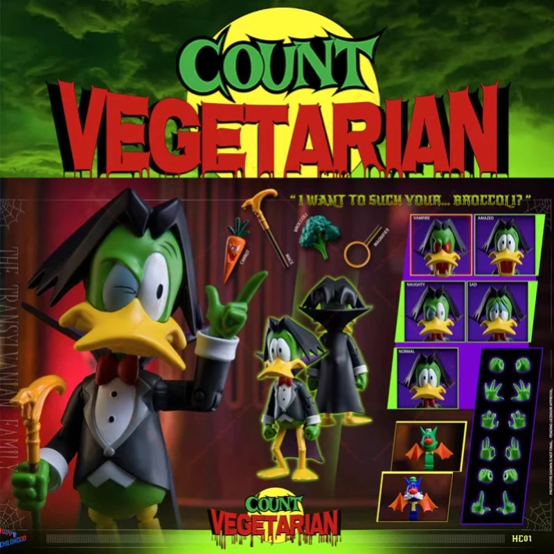 New HAPPY CHILDHOOD Count Duckula Figure VEGETARIAN COUNT SHF Action Figure Toy Moving Model Collecto Gift in Stock