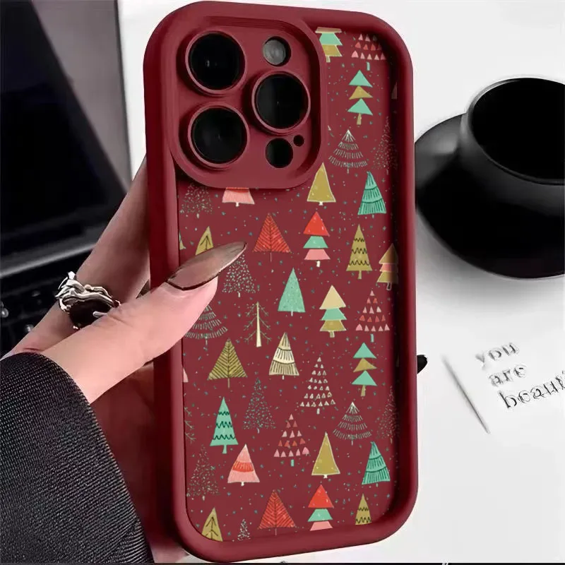 Чехол для телефона с принтом «Красивая рождественская елка» для iPhone 17, 16, 15, 14 Pro Max Air 11, 13, 12 X XS XR 7 8 Plus SE2, мягкая задняя крышка