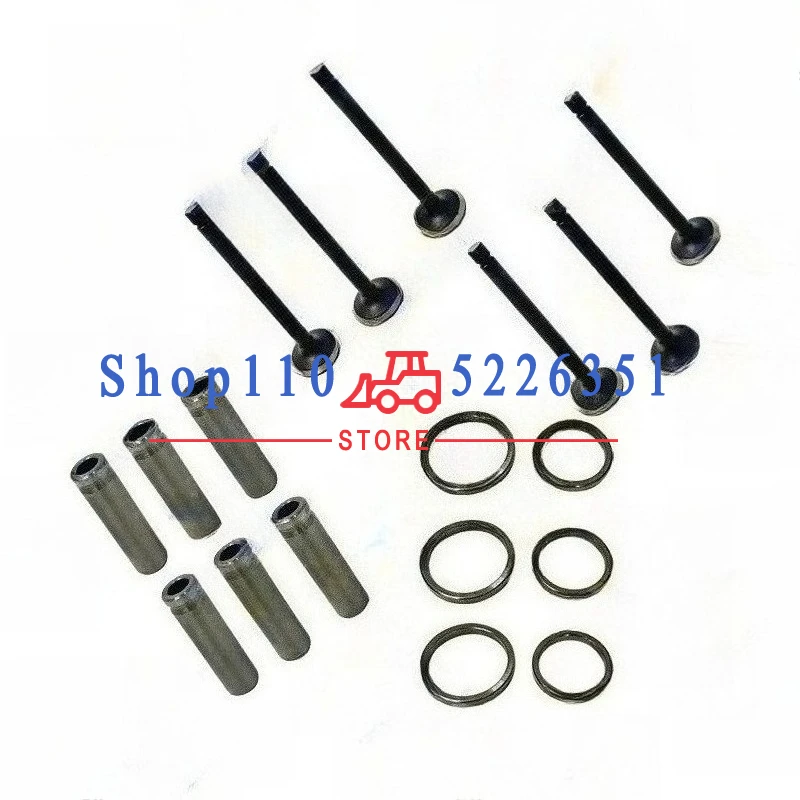 Valve Kit Intake & Exhaust Valve Guide Seat Kit Engine Parts Overhaul Rebuild Kit For 3TNE68