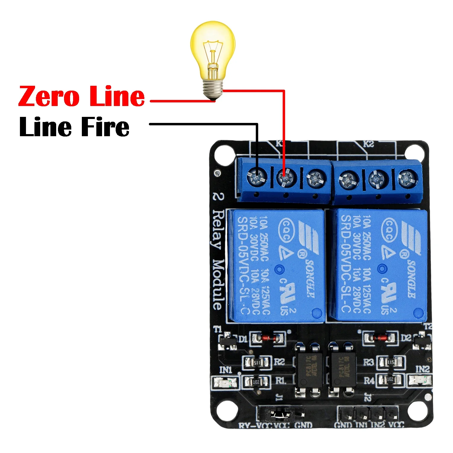 5V 12V Relay Module 2 Channel Low Level Trigger Board Shield with Optocoupler Relay Output for PIC AVR DSP ARM MCU Arduino