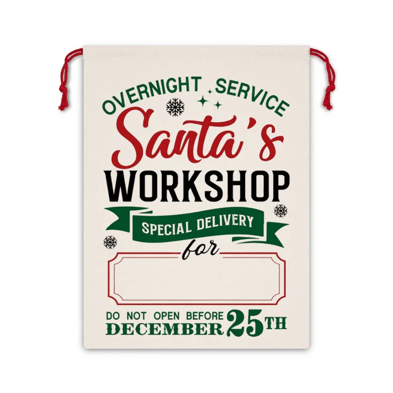 Personalized Name 30x40cm Christmas Gift Bags Santa Sack Christmas Ornaments New Year Christmas Gifts for Kids Boys Girls Teens