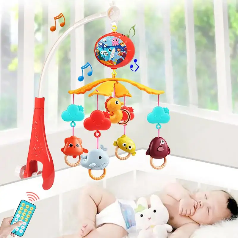 Musical Mobile Babies Crib Babies Musical Crib Mobile With Hanger Rotating Toys Infant Bed Decoration For Newborn Boys And Girls