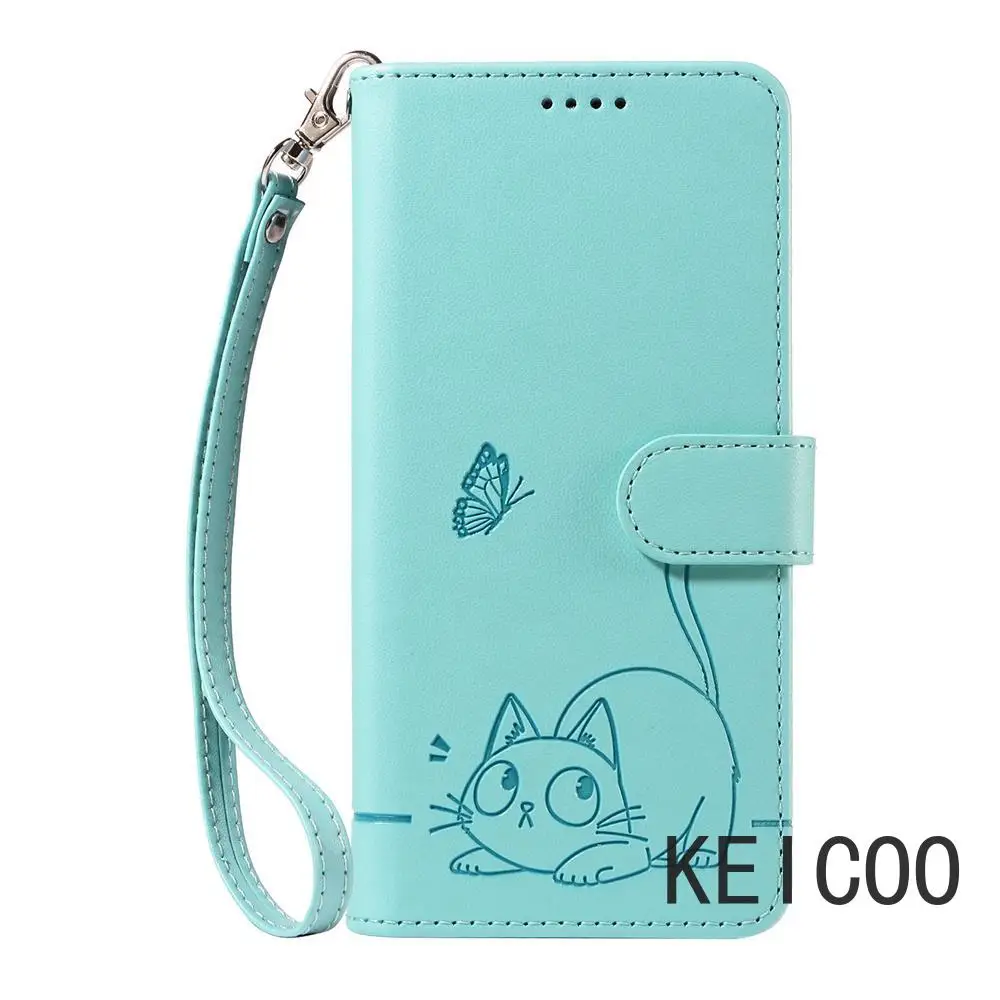 

Откидная крышка, ремешок с мультяшным корпусом для Xiaomi 11T 12T 13T 14T Poco X7 Pro 5G, милый кожаный чехол с тиснением и слотом для карт, кошелек с зажимом