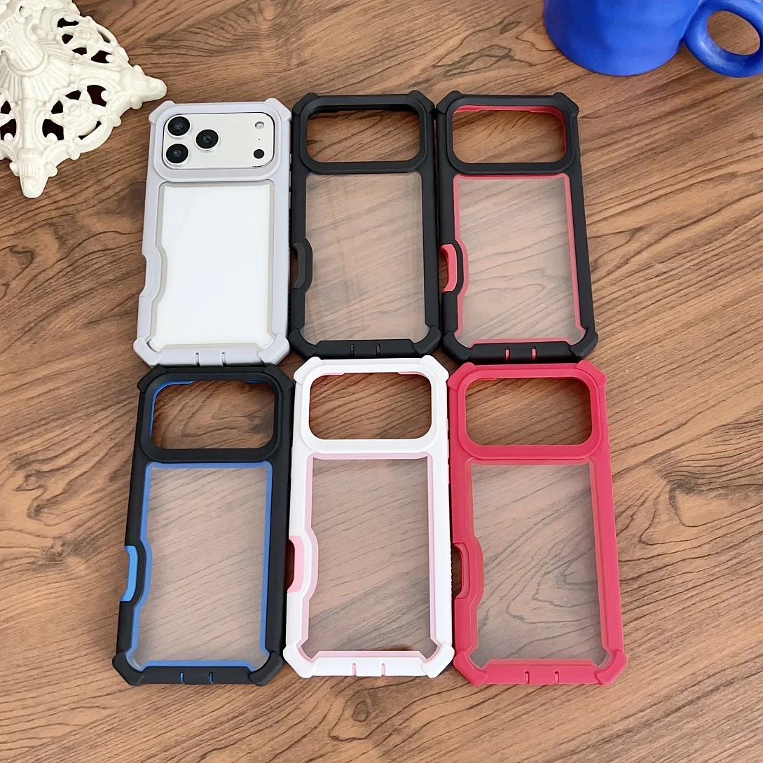 

Space Dustproof Four Corner Anti-Drop Strong Rugged Case For iPhone 17 16 15 14 13 12 11 Pro Max Plus Clear Funda Phone Cover