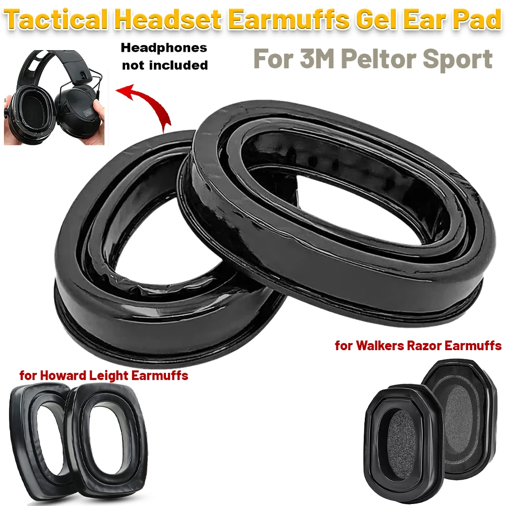 

Gel Replacement Ear Pads for 3M Peltor/Howard Leight/Walkers Razor Hearing Protection Headset Anti-noise Shooting Earmuff