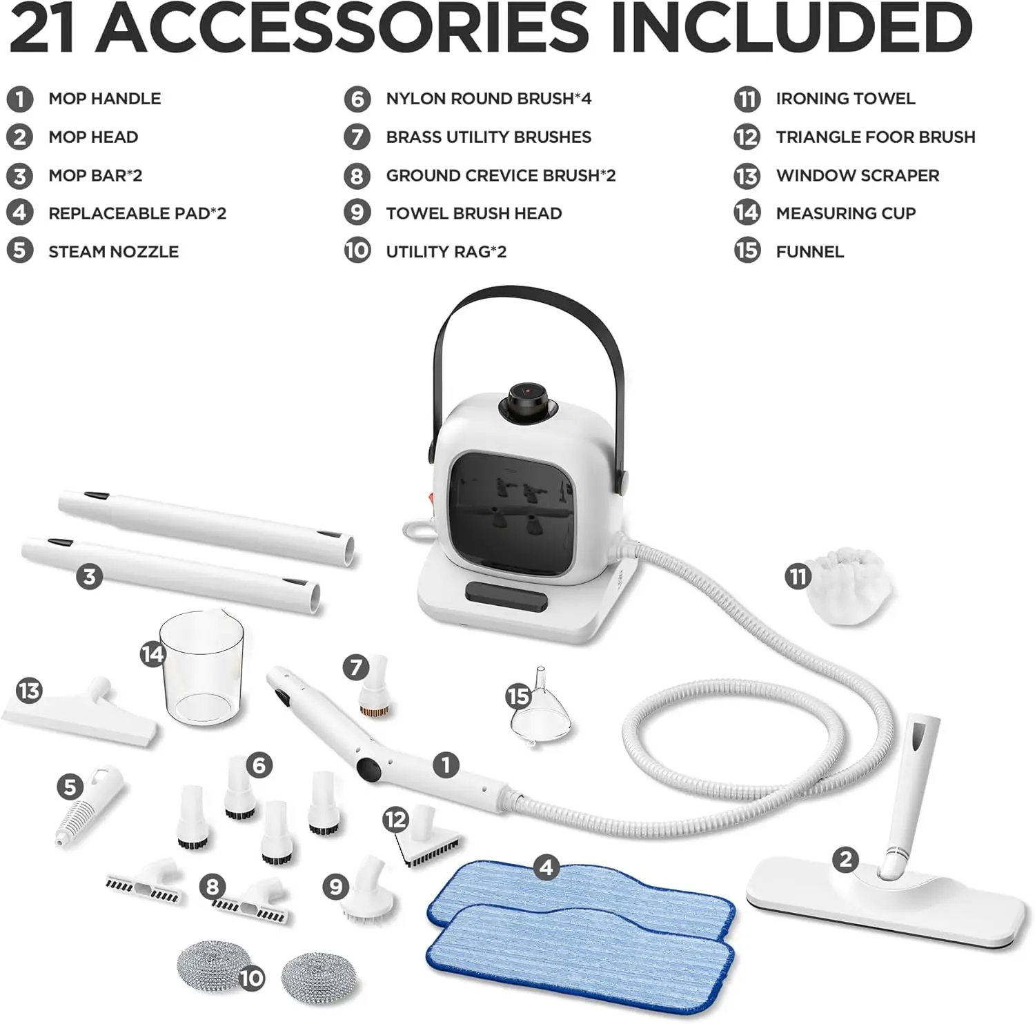 1500W High Pressure Multifunctional Steam Cleaner Mop Electric Household Cleaning Solution