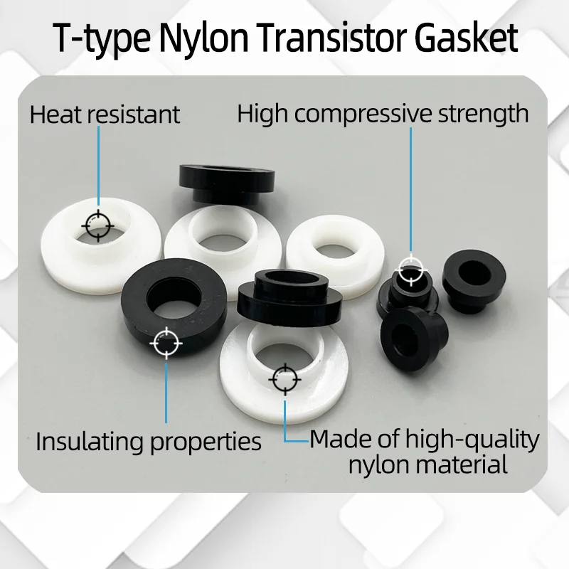 Screw Nylon Transistor Gasket The Step T-Type Plastic Washer M3 M4 M5 M6-M16 Insulation Washer Step Spacer Silicone Pads Triode