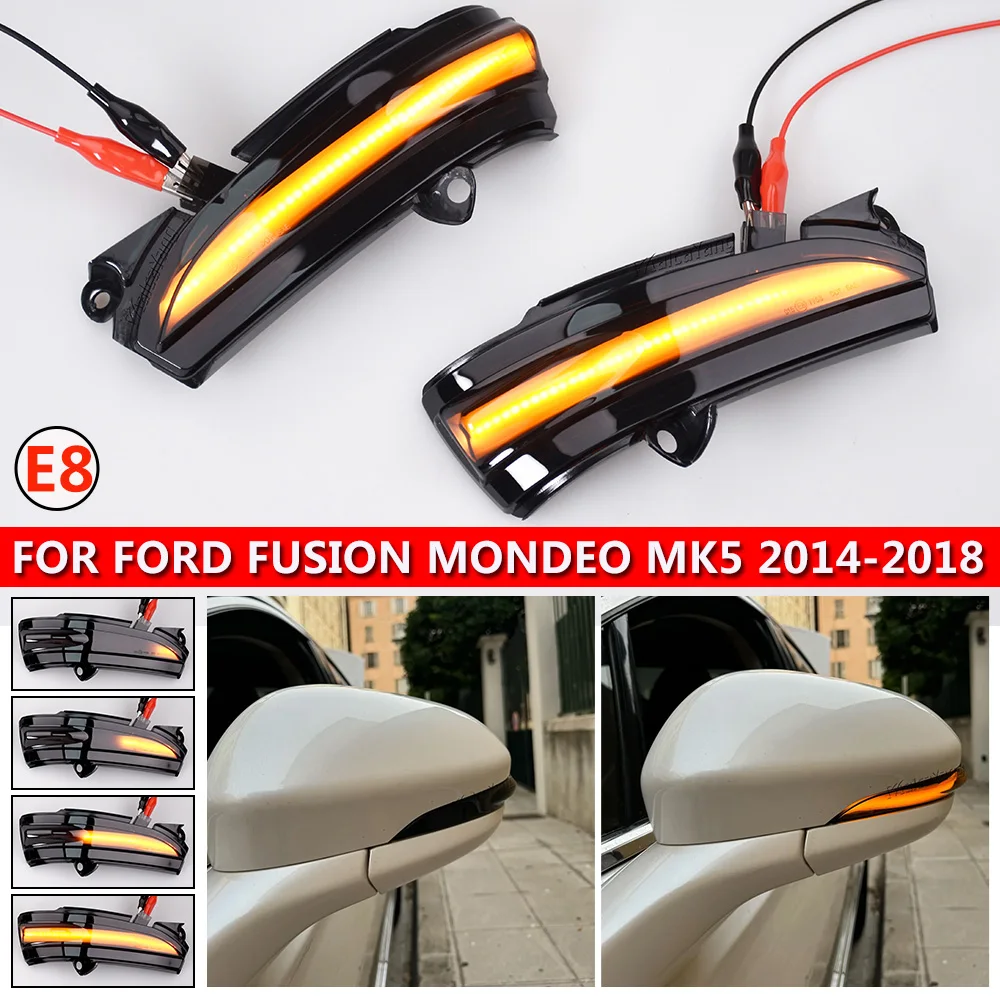 

2x Sequential Dynamic Led Side Mirror Blinker Lights For Ford Mondeo MK5 2014 2015 2016 2017 2018