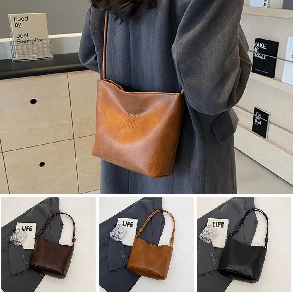 Stylish Personality Shoulder Bag Simple Personality Capacity Leisure New With Crossbody Bag Bags Commuter Lady Bucket Large H9G8