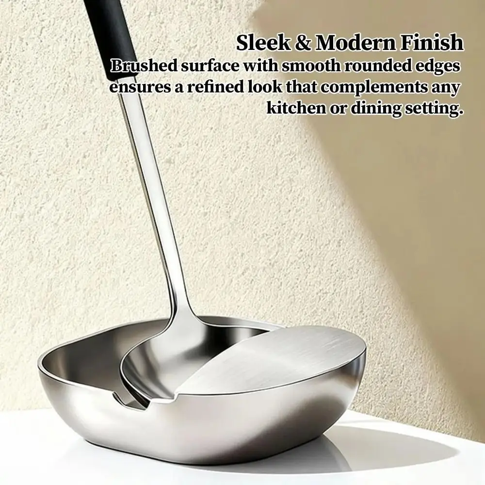 New Stainless Steel Ladle Rack Self-Standing Stable Spatula Rack Kitchen Storage Rack
