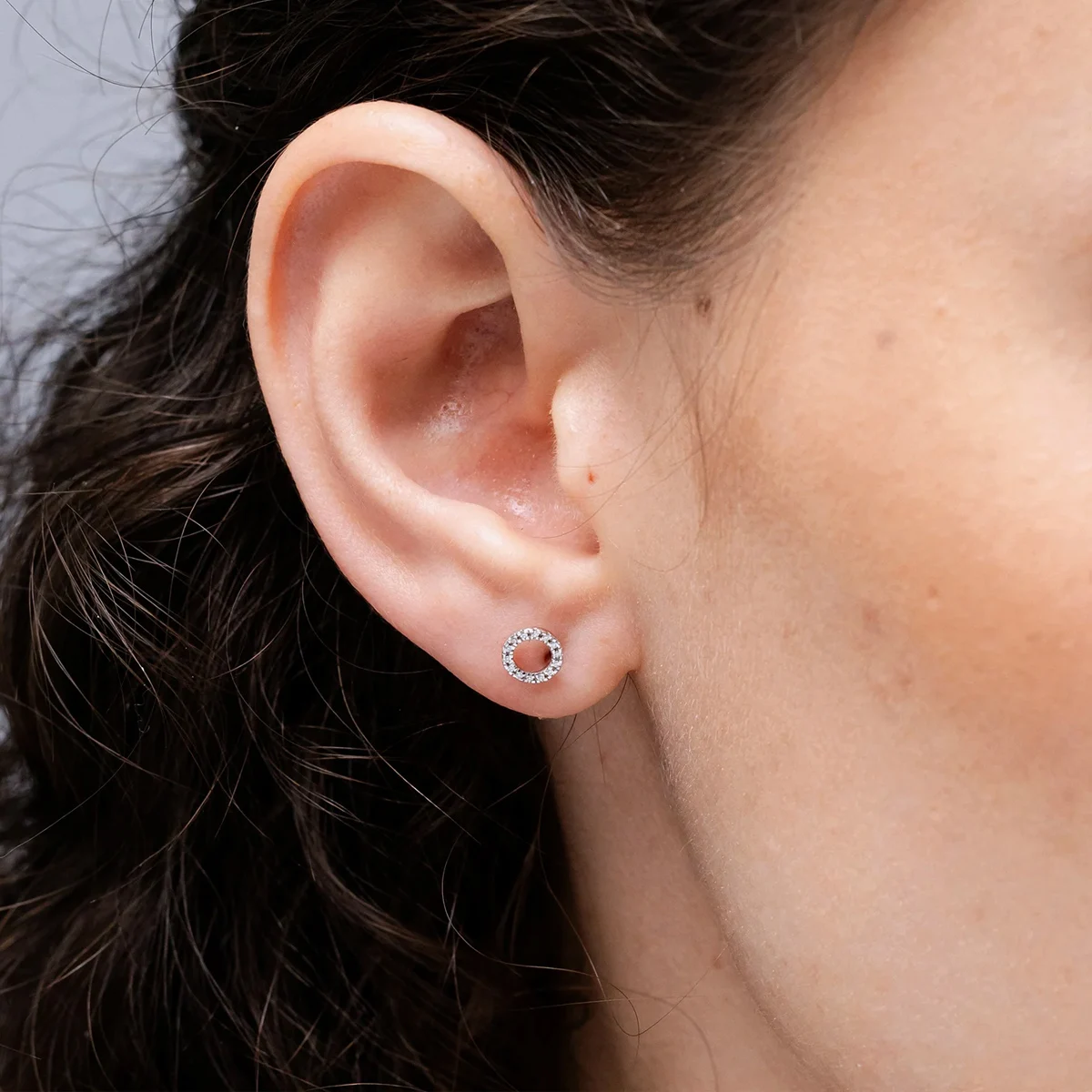 18K Solid Gold 0.21CT Total Round Brilliant Cut Lab Grown Diamond XO Stud Earrings Screw Back Earrings for Women Fine Jewelry