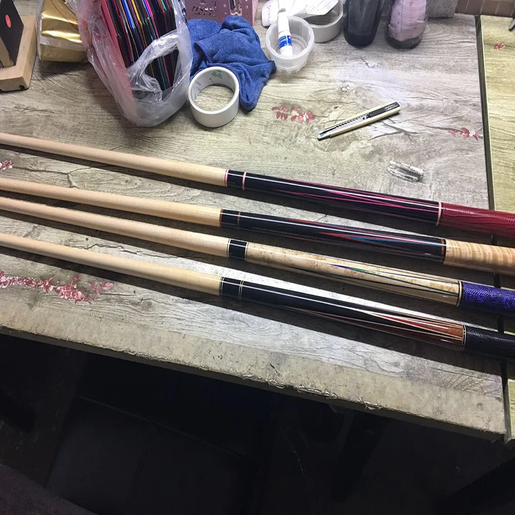صنع بالكامل باليد بالجملة العظة اليدوية البلياردو بركة العصي السنوكر جديلة