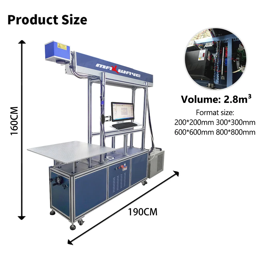 Maxwave CGBA 600x600 Laser Marking Machine Intelligent Temp Control Dust Proof Design Safe & Durable