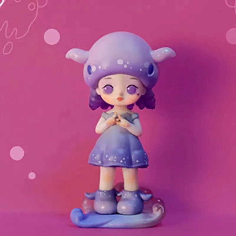 정품 리라 오션 미스터리 시리즈 수집용 피규어 귀여운 디스플레이 장난감 블라인드 박스 도매 트렌디 블라인드 박스 장난감