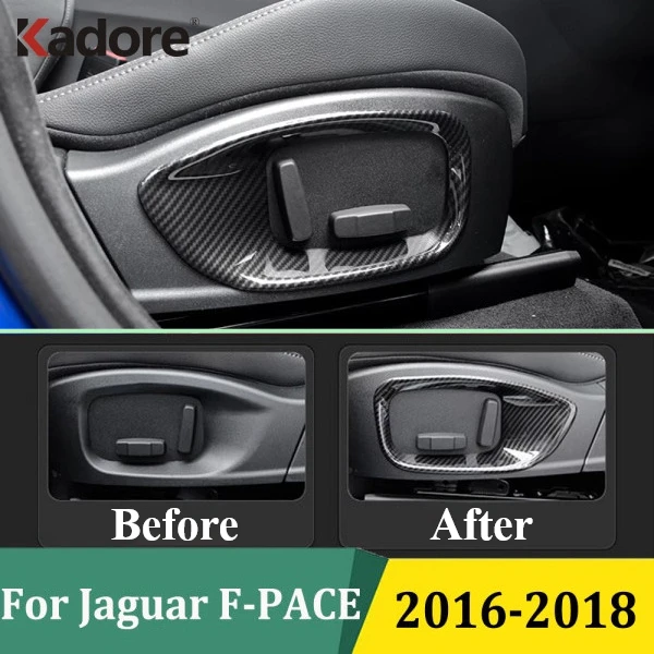 

Для Jaguar F-PACE 2016 2017 2018, кнопка регулировки сиденья, крышка управления, накладка, наклейка, Стайлинг автомобиля, аксессуары для интерьера
