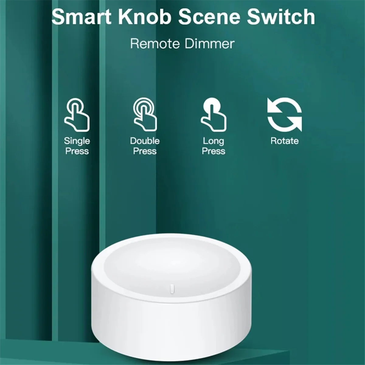 Tuya ZigBee Sakelar Kenop Tombol Adegan Nirkabel Sakelar Peredup Dapat Diputar Hubungan Otomatisasi Rumah Pintar