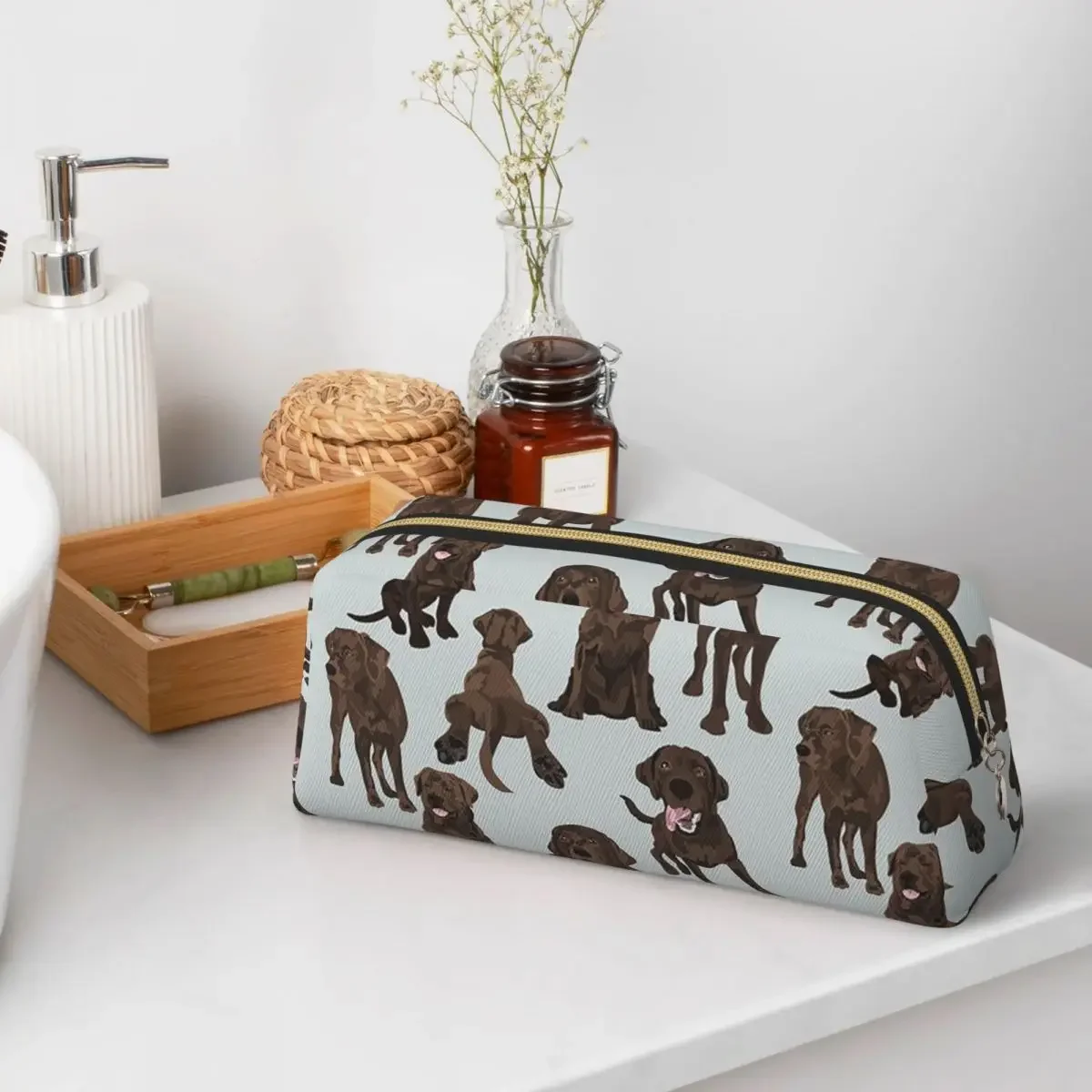 Chocolate Labrador Pencil Case for Boys Girls Gifts Pen Box Pencil Bag Pen Holder
