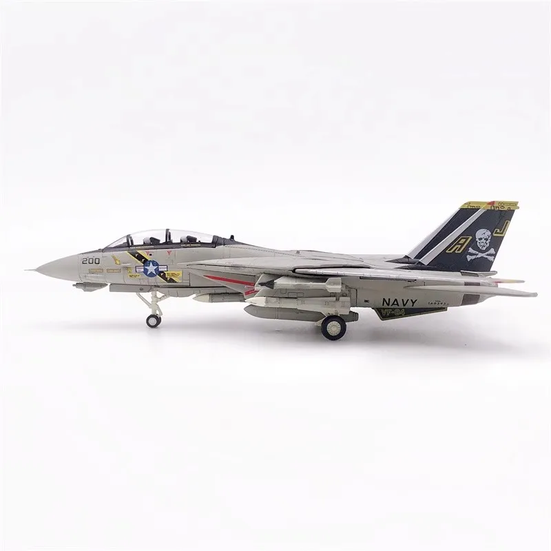 

Diecast American F-14A Militarized Combat Fighter Aircraft Alloy & Plastic Model 1:100 Scale Toy Gift Collection Simulation