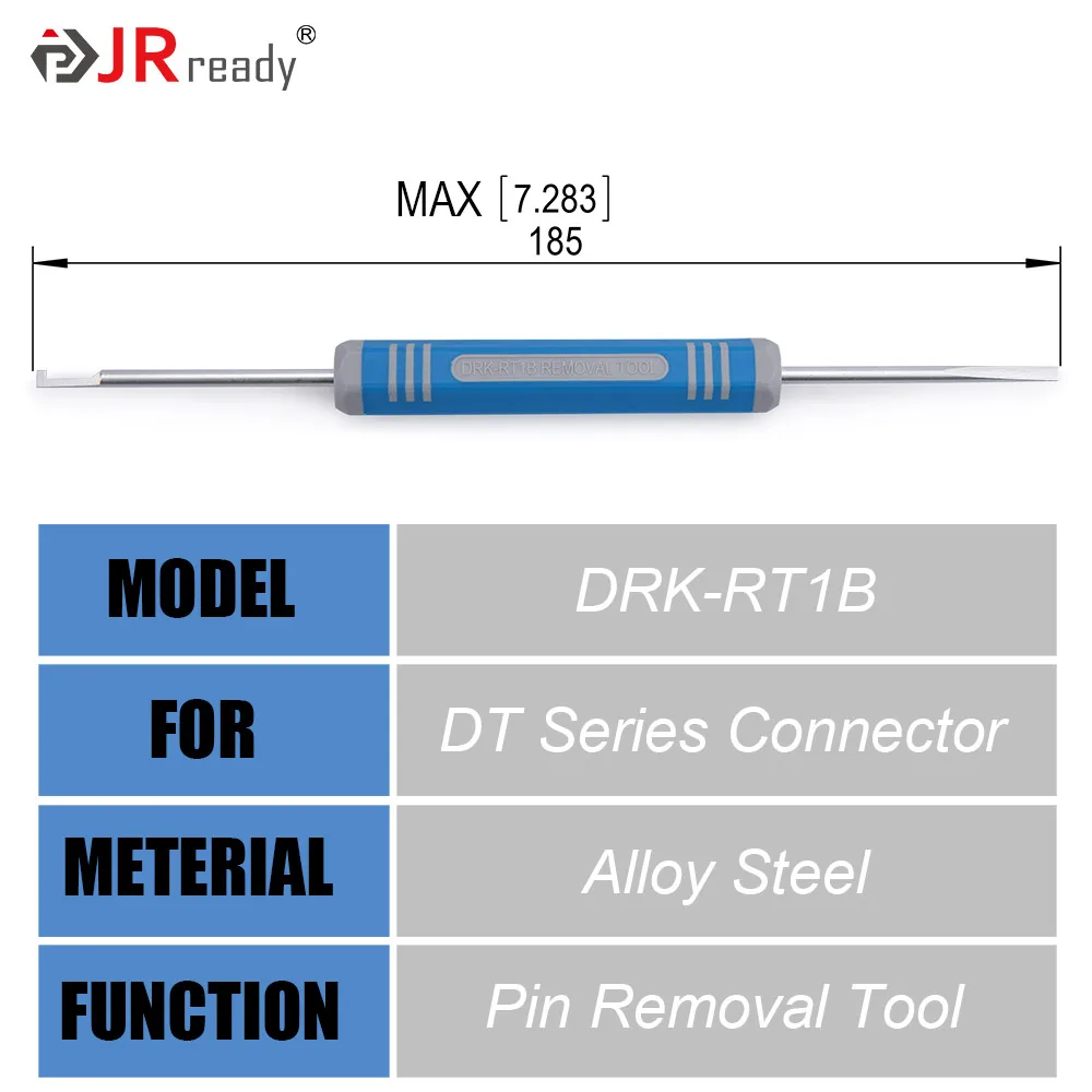 JRready Pin Extractor Tool For Solid/Stamped Contacts Terminal Removal Instrument For Deutsch Connector DT/DTM/DTP/HDP/DRC ,RT1B