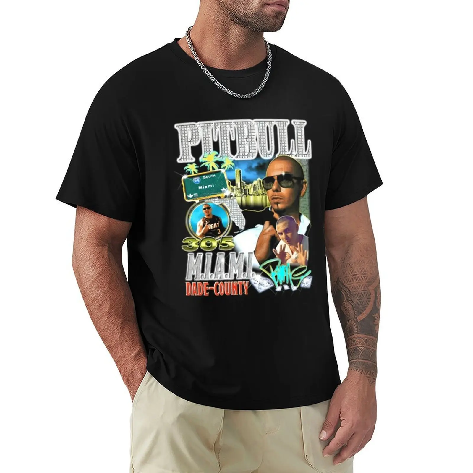 

Pitbull Mr Worldwide Retro Mr 305 Pitbull Rap Vintage Hip Hop 90S Style Rap Lover Mens Womens T-Shirt