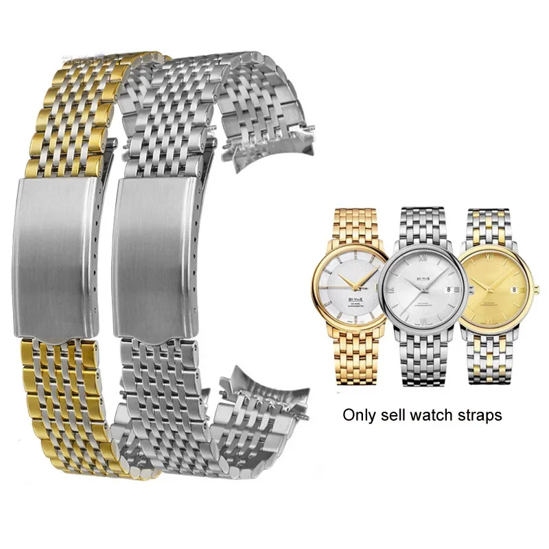 

stainless steel Watch Strap For Omega Seamaster watchband Curved End Stainless Steel Bracelet 18mm 19mm 20mmWith tools