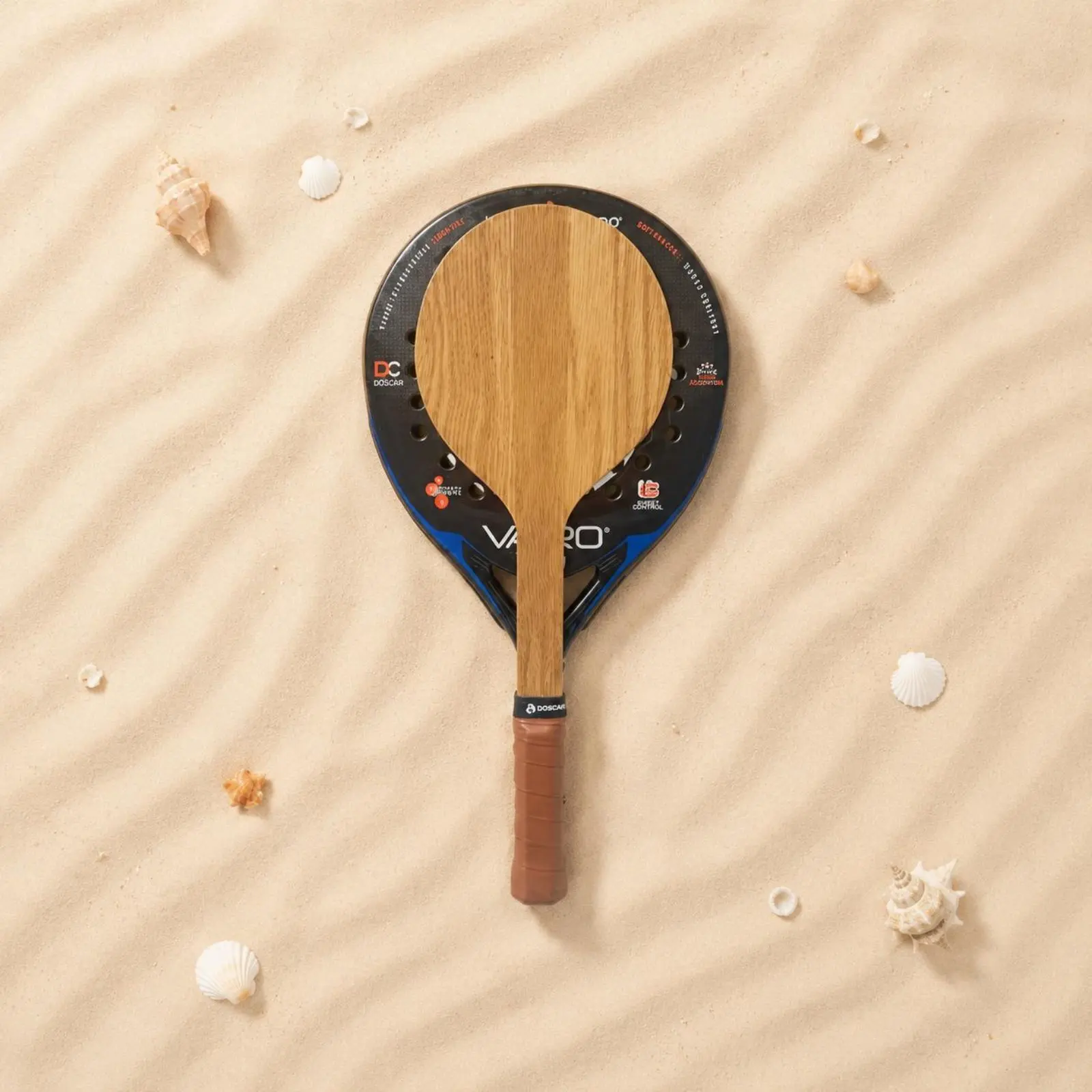 Beach Tennis Racket Sturdy Wooden Beach Paddle Wooden Paddle Racket Lightweight Sports Gear Comfortable Grip for Training view 4