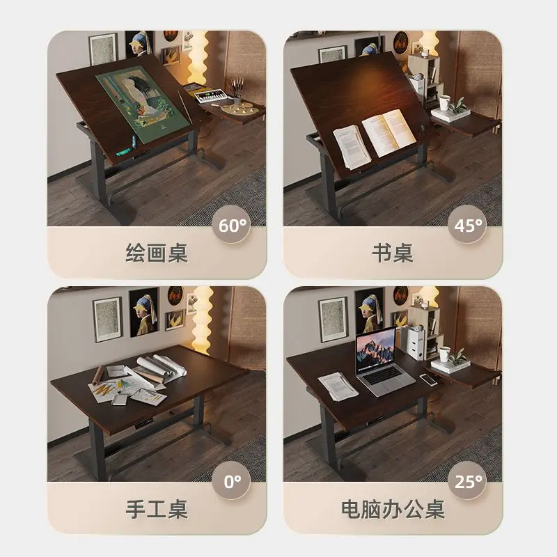 Professional painting table, electric lifting table, art drawing board designer workbench
