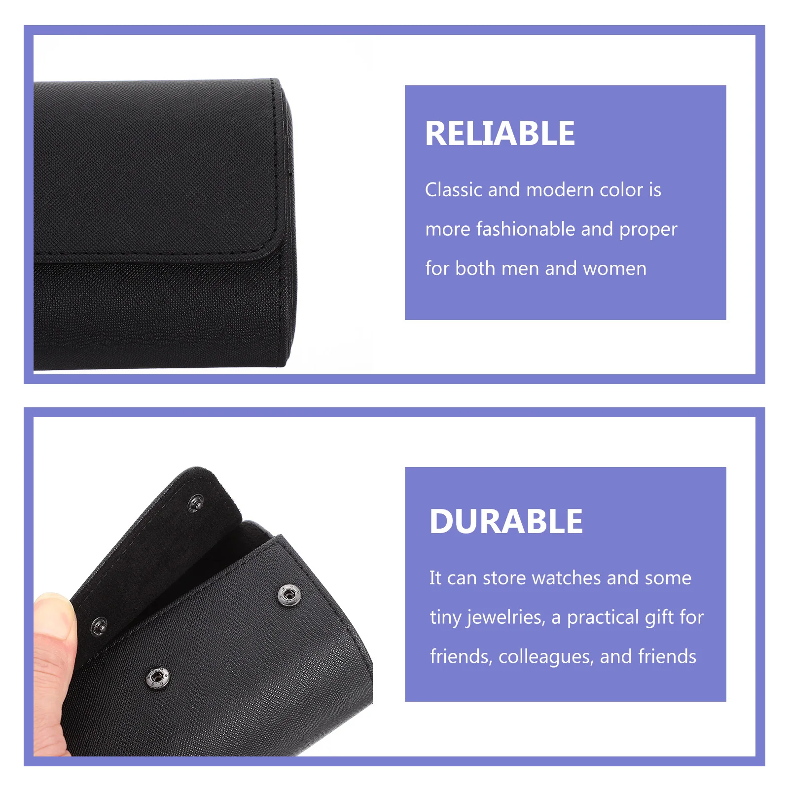 

Watch Case Pu Travel Storage Bag Lightweight Anti-Scratch Watch Roll Organizer For Men Women Portable Outdoor Use