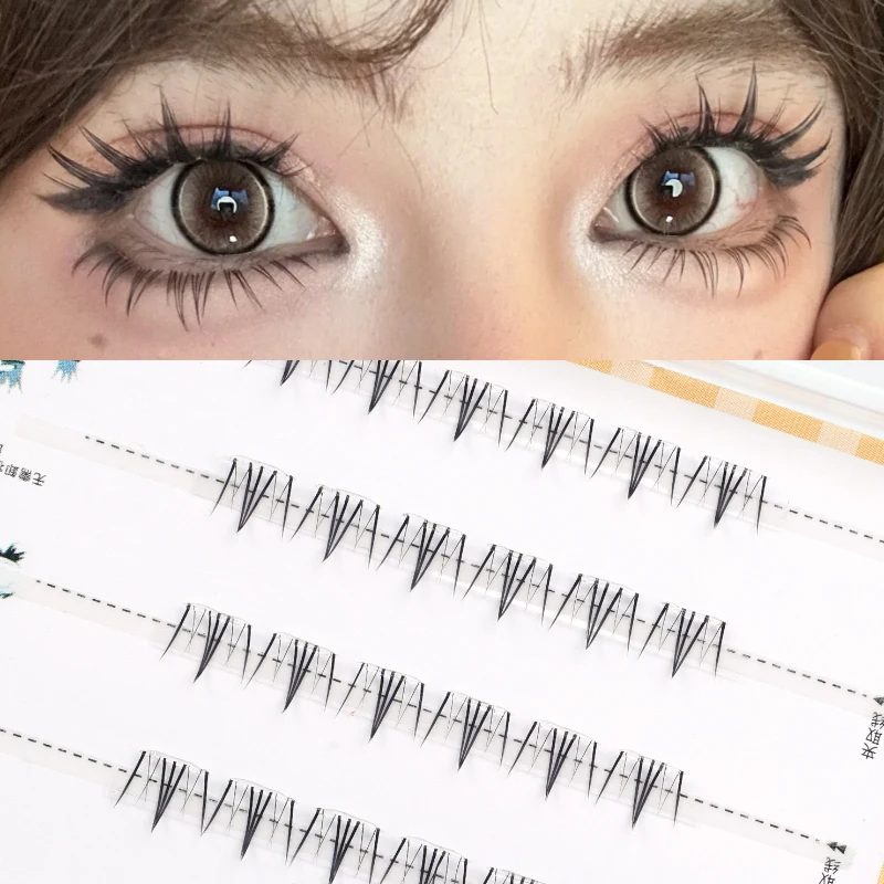 36 Rows Manga Lower Eyelashes Self Adhesive Lash Clusters No Glue Needed Natural Wispy Individual Lashes Korean Makeup Tools