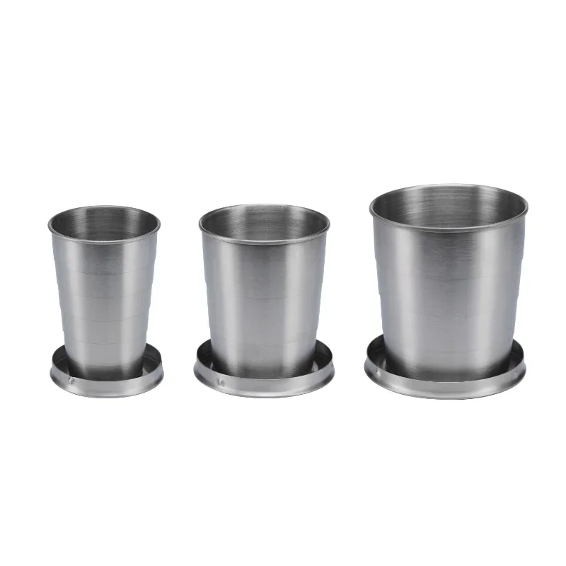 Stainless Steel Folding Cup Portable Outdoor Travel Camping Telescopic Cup Ourdoor Foldable Drinkware 75ml/150ml/250ml image 5