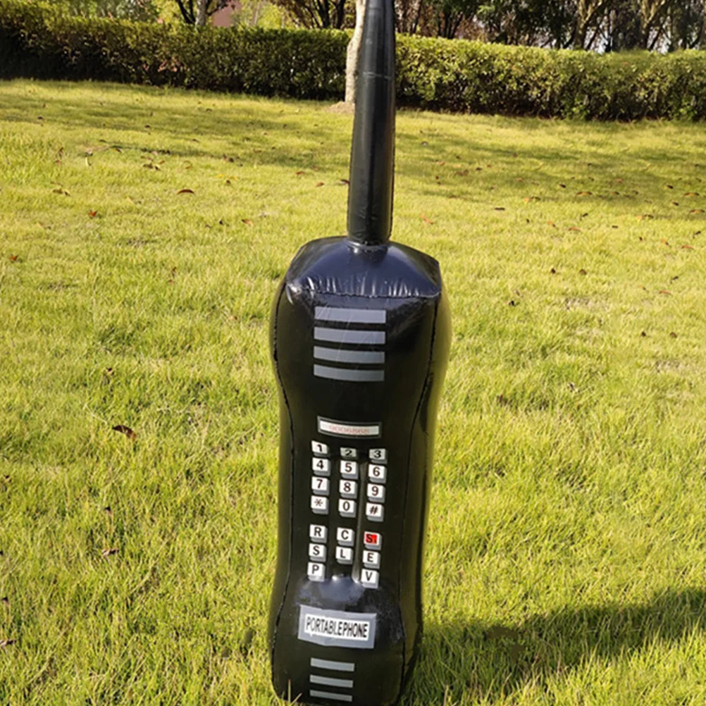 

2Pcs Inflatable 80s Simulation Mobile Phone Black Portable Party Prop Photo Prop Fun Supplies Fake Phone Inflatable Toys