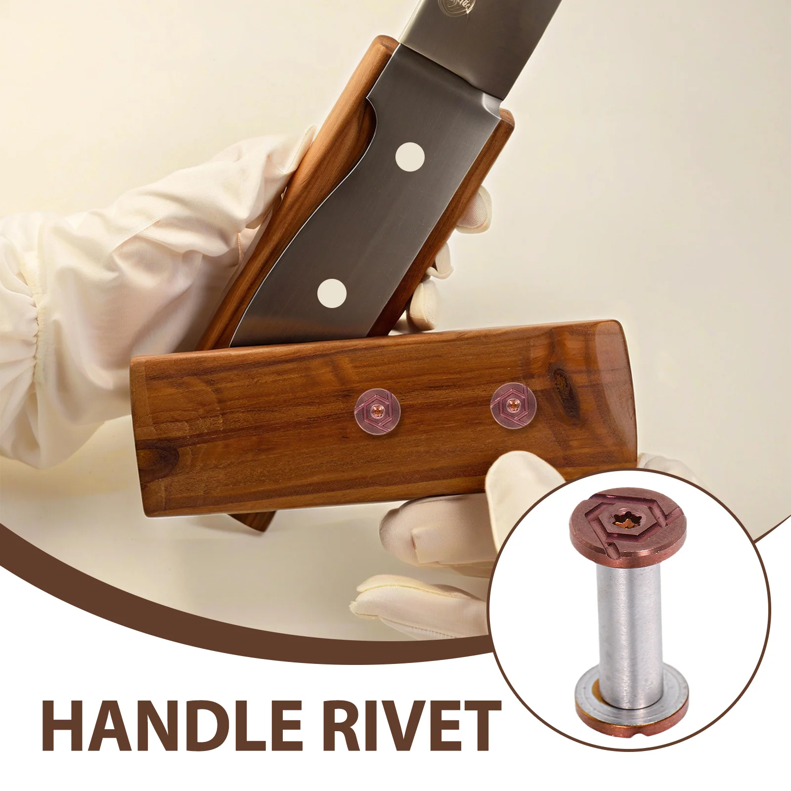 2 шт., винты для ножей из нержавеющей стали, крепежные штифты для ремонта ножей шеф-повара «сделай сам», винты с ручкой сливовой, заклепки, болты